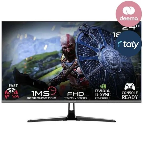 جيم أون شاشة الألعاب بحجم 24 بوصة بدقة فل اتش دي ومعدل تحديث 180 هرتز وزمن استجابة 1 مللي ثانية ومنفذ اتش دي ام اي 2.0 - أسود